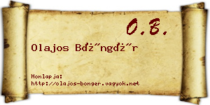 Olajos Böngér névjegykártya